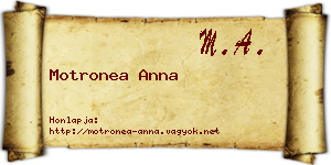 Motronea Anna névjegykártya